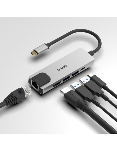 MINI DOCK USB TYPE C DLINK     USB 3.0, LAN,...