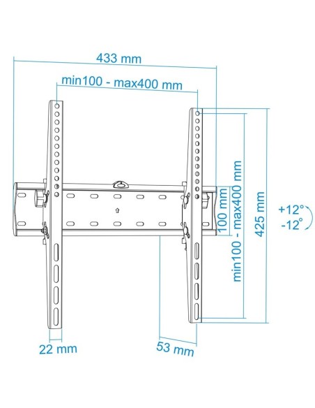SOPORTE MONITOR/TV 32-55" TOOQ  INCLINABLE NEGRO PN: LP4255T-B EAN: 8433281007161   