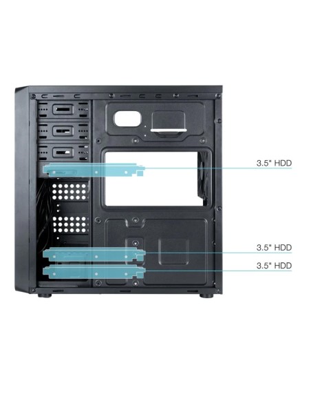 CAJA SEMITORRE ATX TQC-5701U3C -B TOOQ NEGRA PN: TQC-5701U3C-B EAN: 8433281013575   