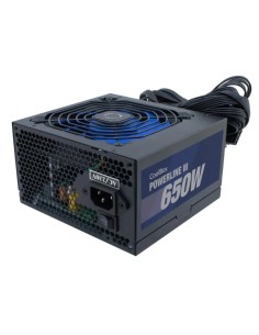 FUENTE 650W/38A COOLBOX 12CM   POWERLINE III 85% NEGRA...