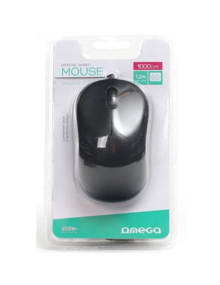 RATON OMEGA OPTICO 1000DPI USB OM09VB 1.2M NEGRO PN: OM09VB EAN: 5907595455954   