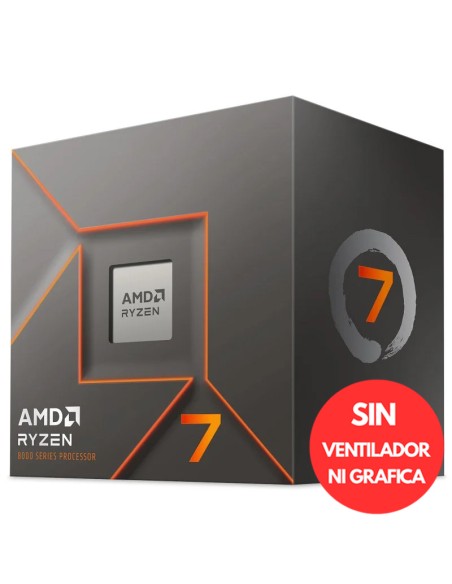 AMD S-AM5 RYZEN 7 8700F  BOX   4.1GHZ  SIN VENTILADOR PN: 100-100001590BOX EAN: 730143316699    